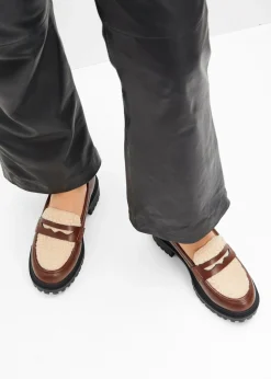 bonprix bonprix Tendencias·Zapatos Veganos|Zapatos Primavera-Verano>Mocasín Chunky Marrón caoba