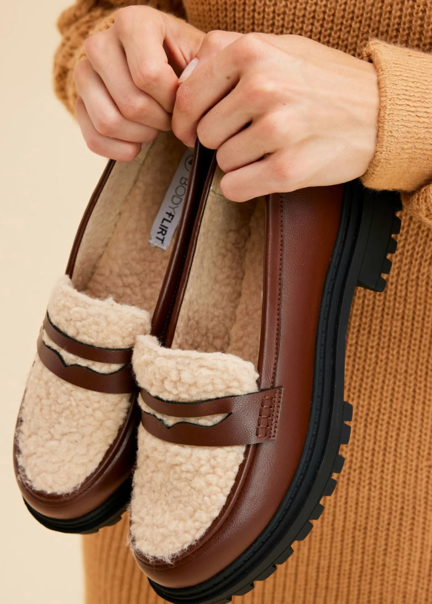 bonprix bonprix Tendencias·Zapatos Veganos|Zapatos Primavera-Verano>Mocasín Chunky Marrón caoba