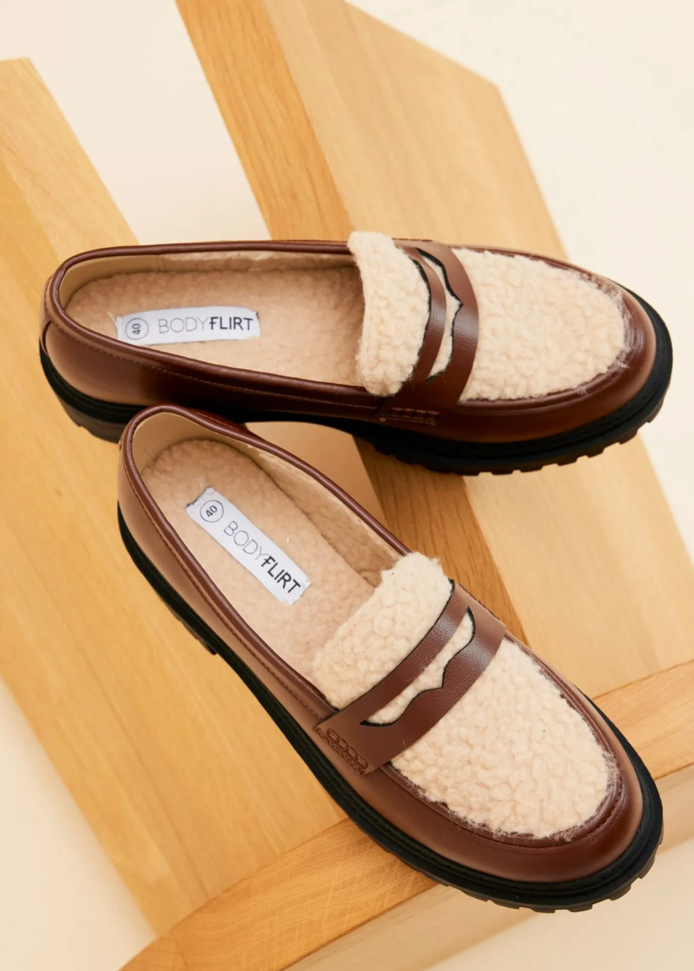 bonprix bonprix Tendencias·Zapatos Veganos|Zapatos Primavera-Verano>Mocasín Chunky Marrón caoba