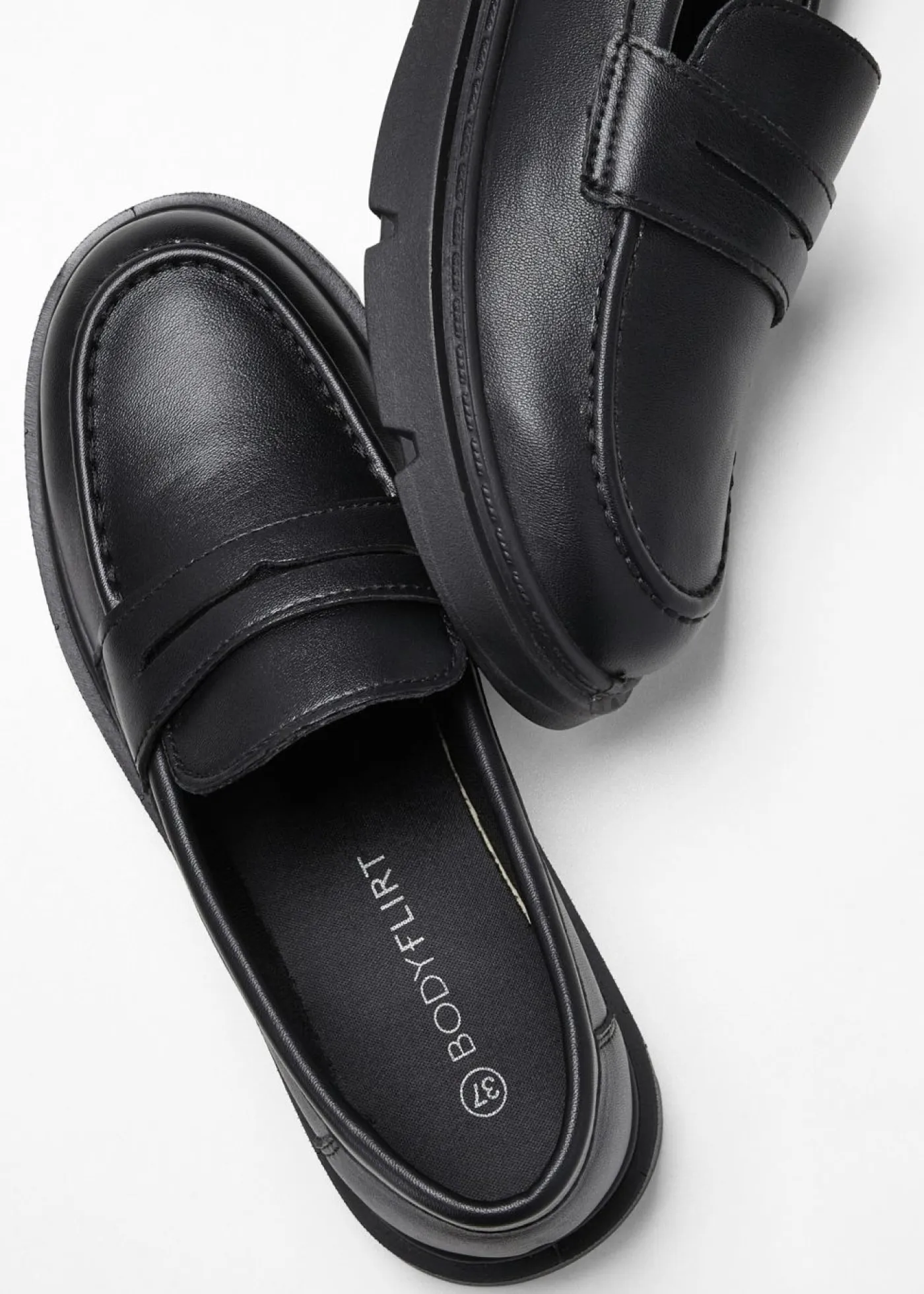 bonprix bonprix Tendencias·Zapatos Veganos|Mocasines>Mocasín chunky con suela ligera Negro