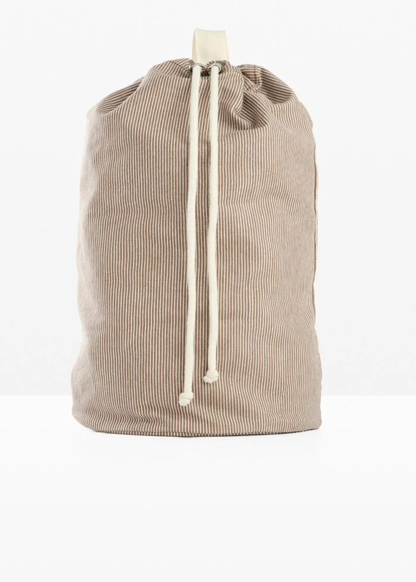 bonprix bonprix Complementos Temáticos·Accesorios Veganos|Bolsos>Mochila de lona con rayas marrón castaño-blanco perla