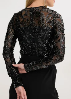 Mujer bonprix bonprix Mono con bordado de lentejuelas