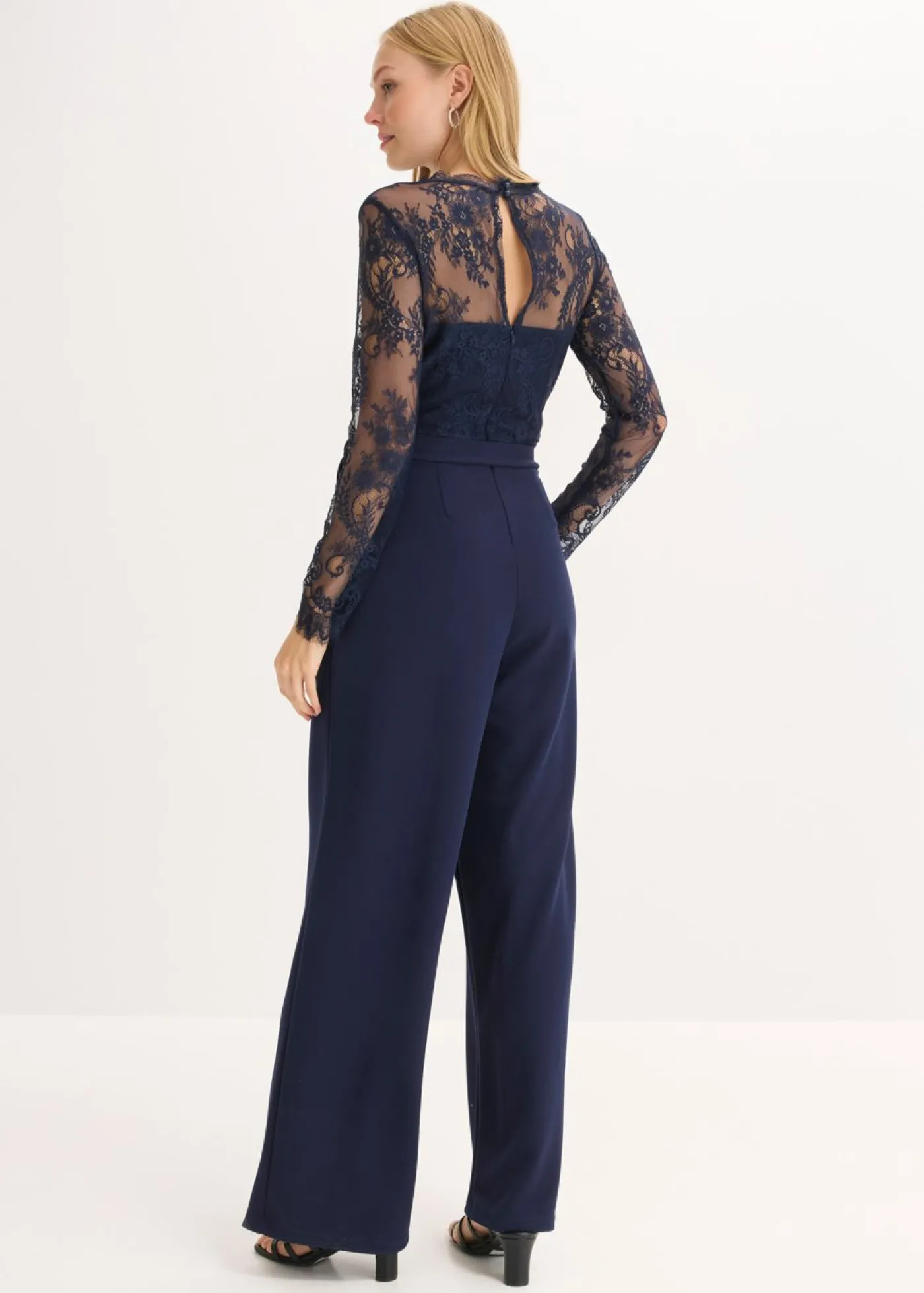 bonprix bonprix Monos|Novedades>Mono con encaje Azul marino