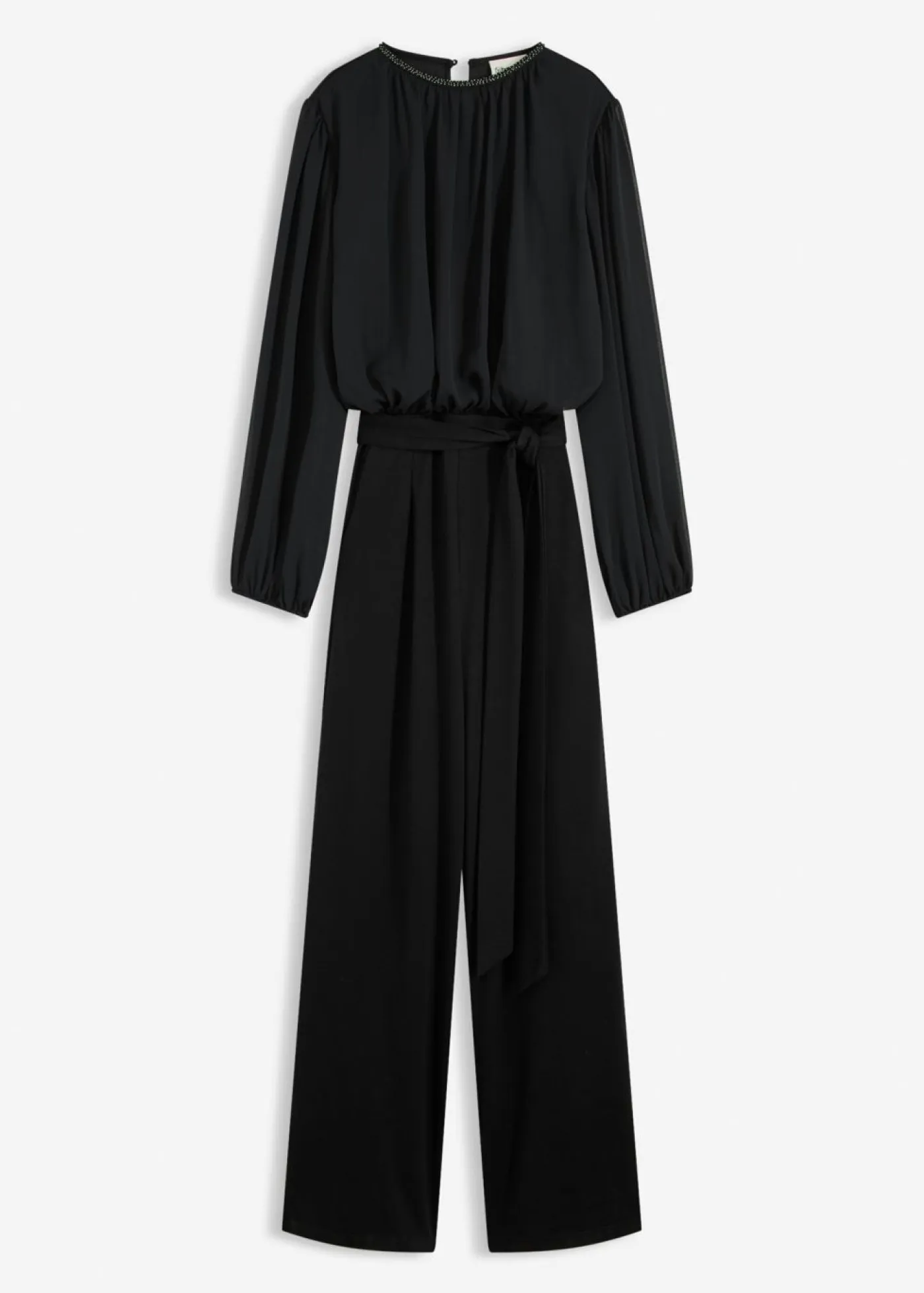 bonprix bonprix Monos>Mono con gasa y purpurina Negro