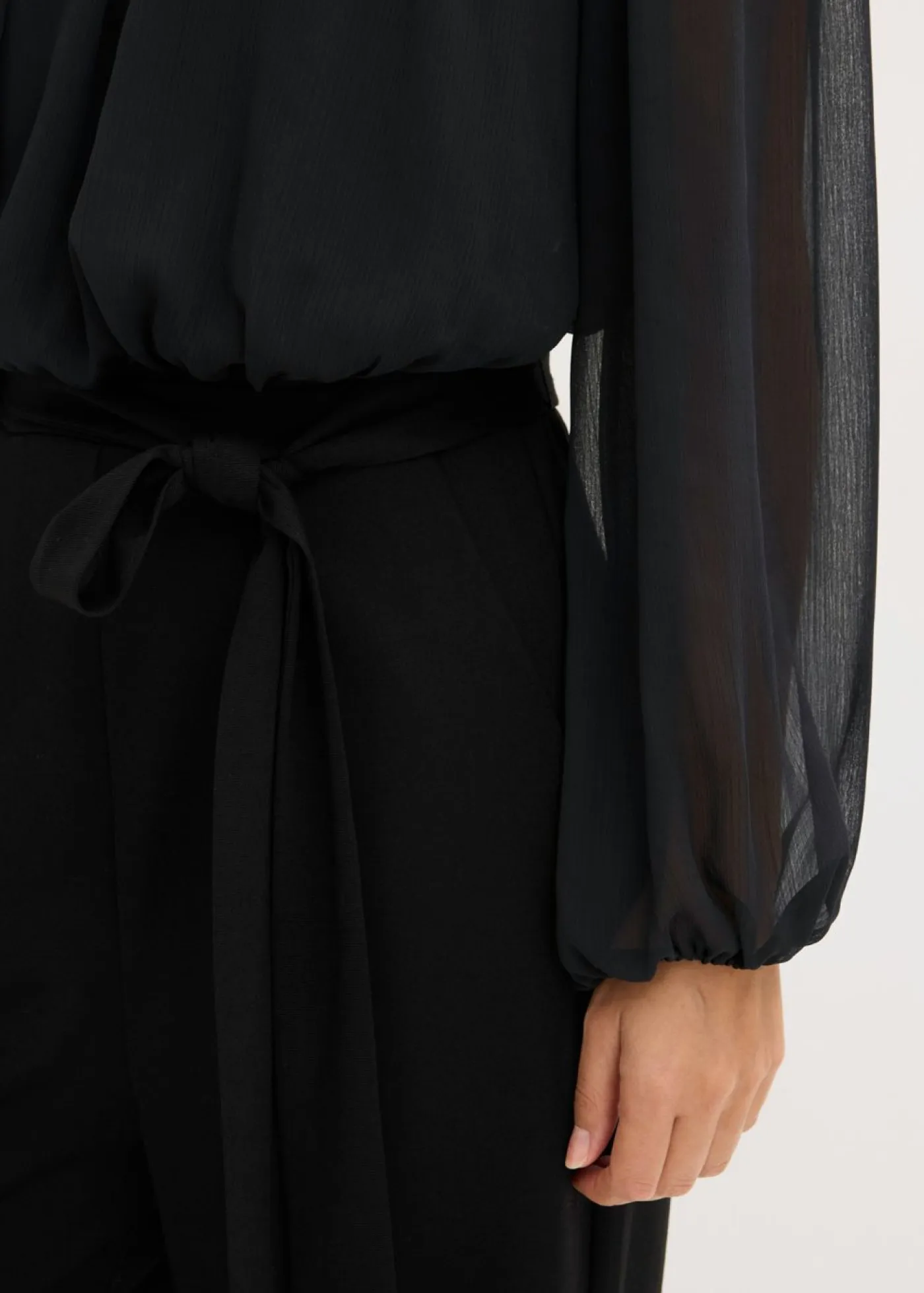 bonprix bonprix Monos>Mono con gasa y purpurina Negro