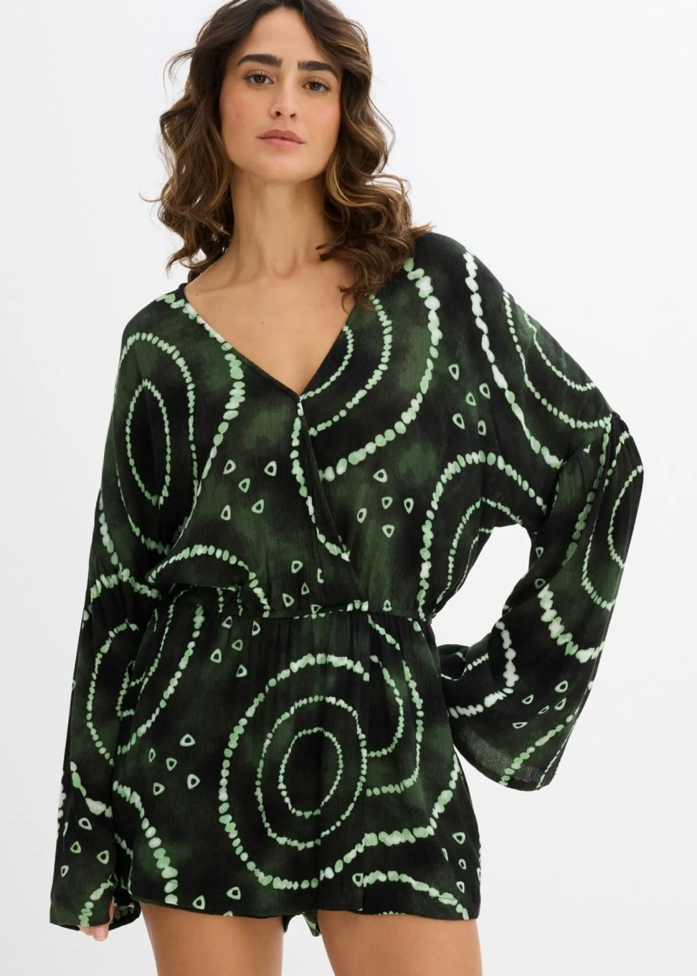 Mujer bonprix bonprix Mono corto de viscosa fluida