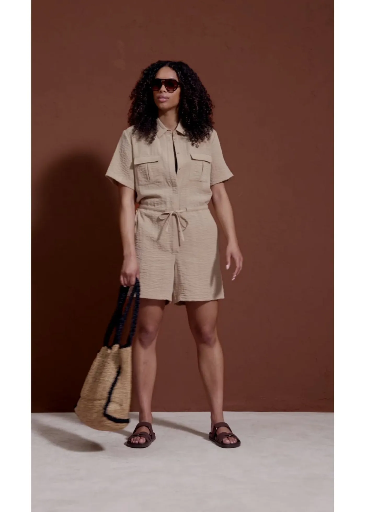 Mujer bonprix bonprix Mono de mezcla de viscosa fina