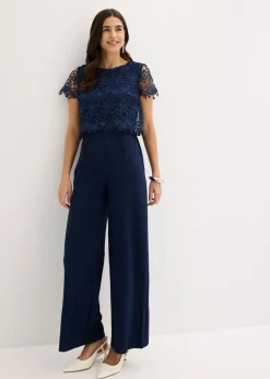 Mujer bonprix bonprix Mono de neopreno suave con encaje