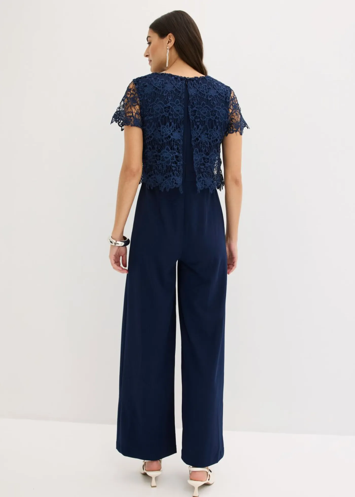 Mujer bonprix bonprix Mono de neopreno suave con encaje