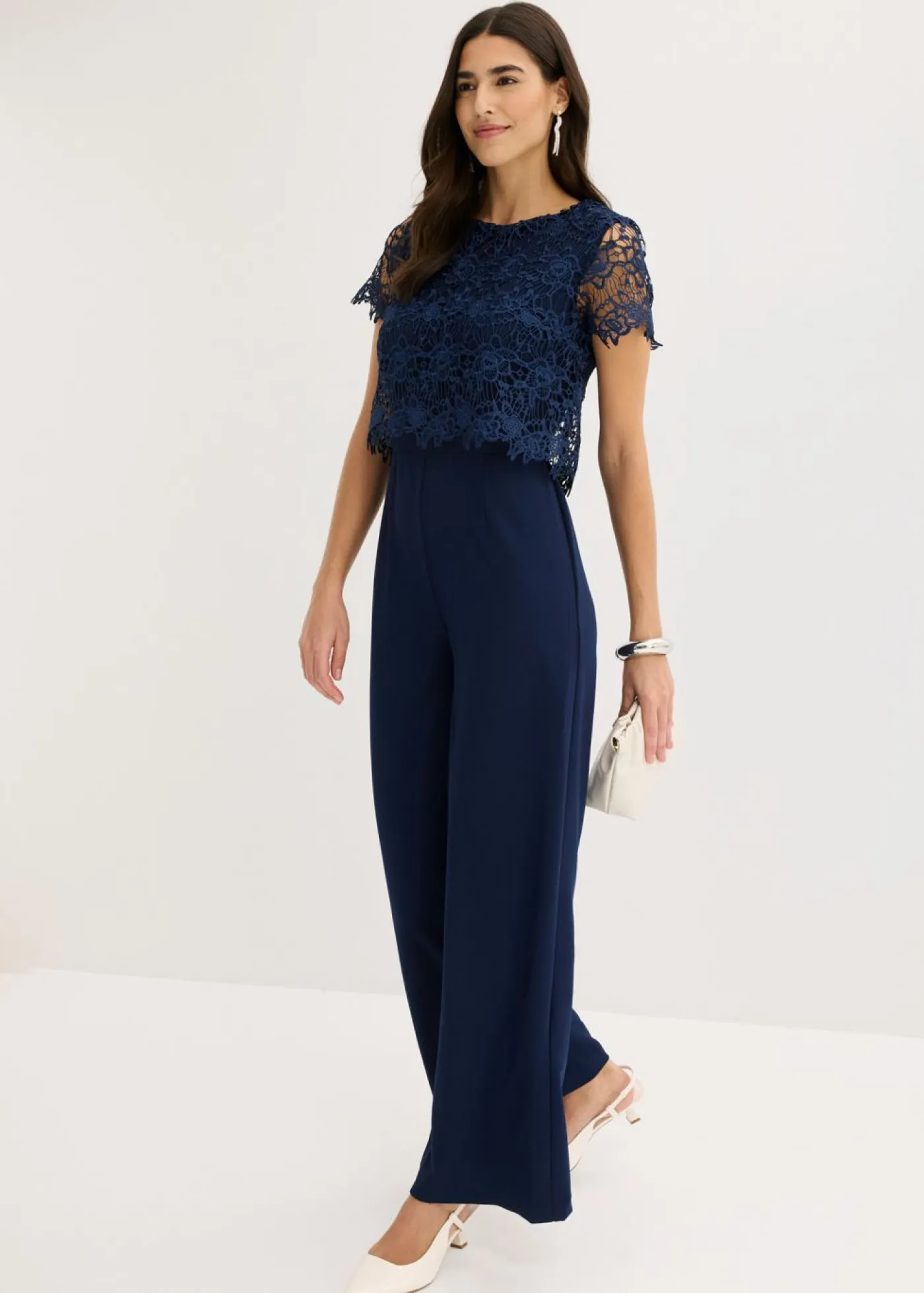 Mujer bonprix bonprix Mono de neopreno suave con encaje