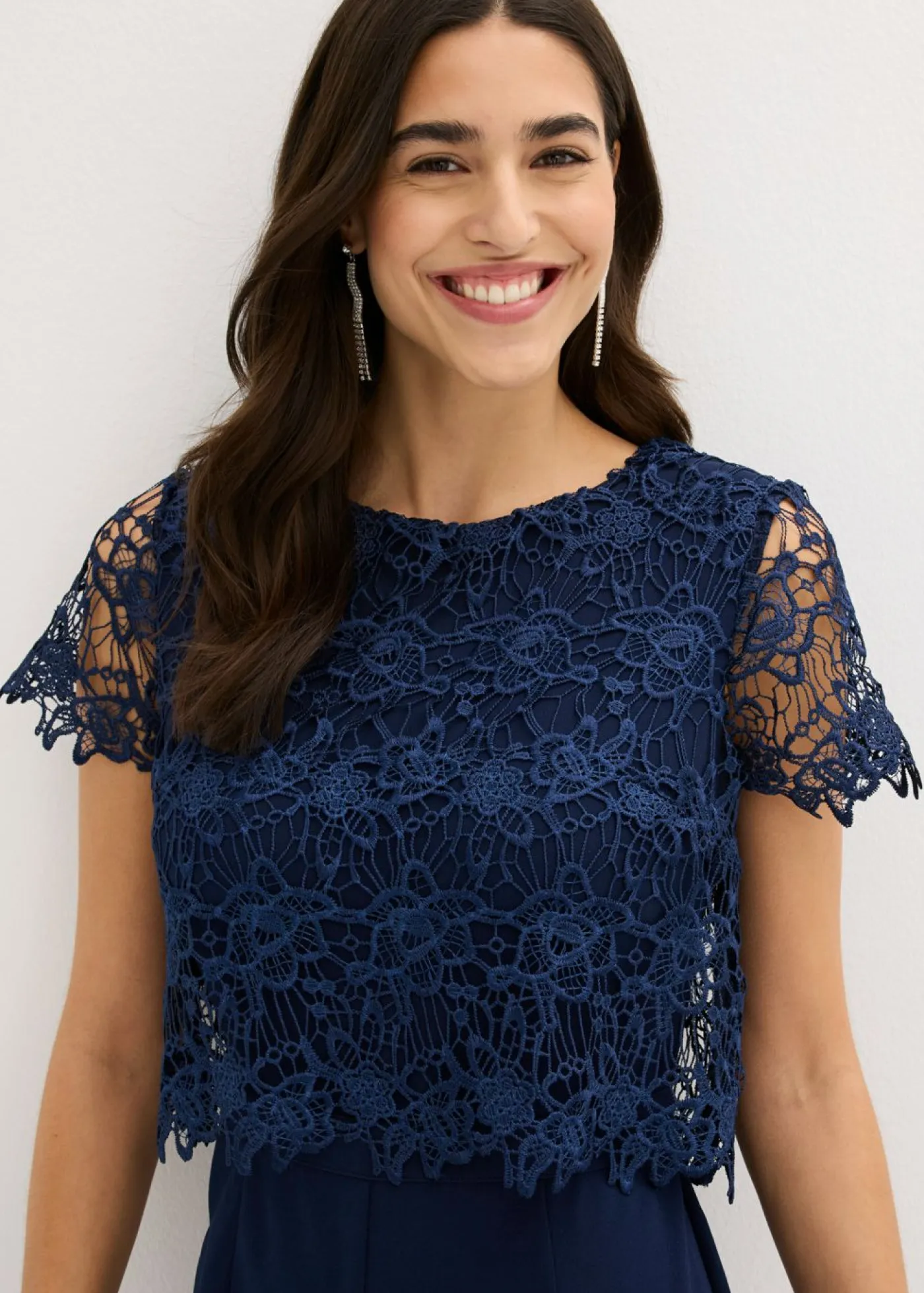 Mujer bonprix bonprix Mono de neopreno suave con encaje