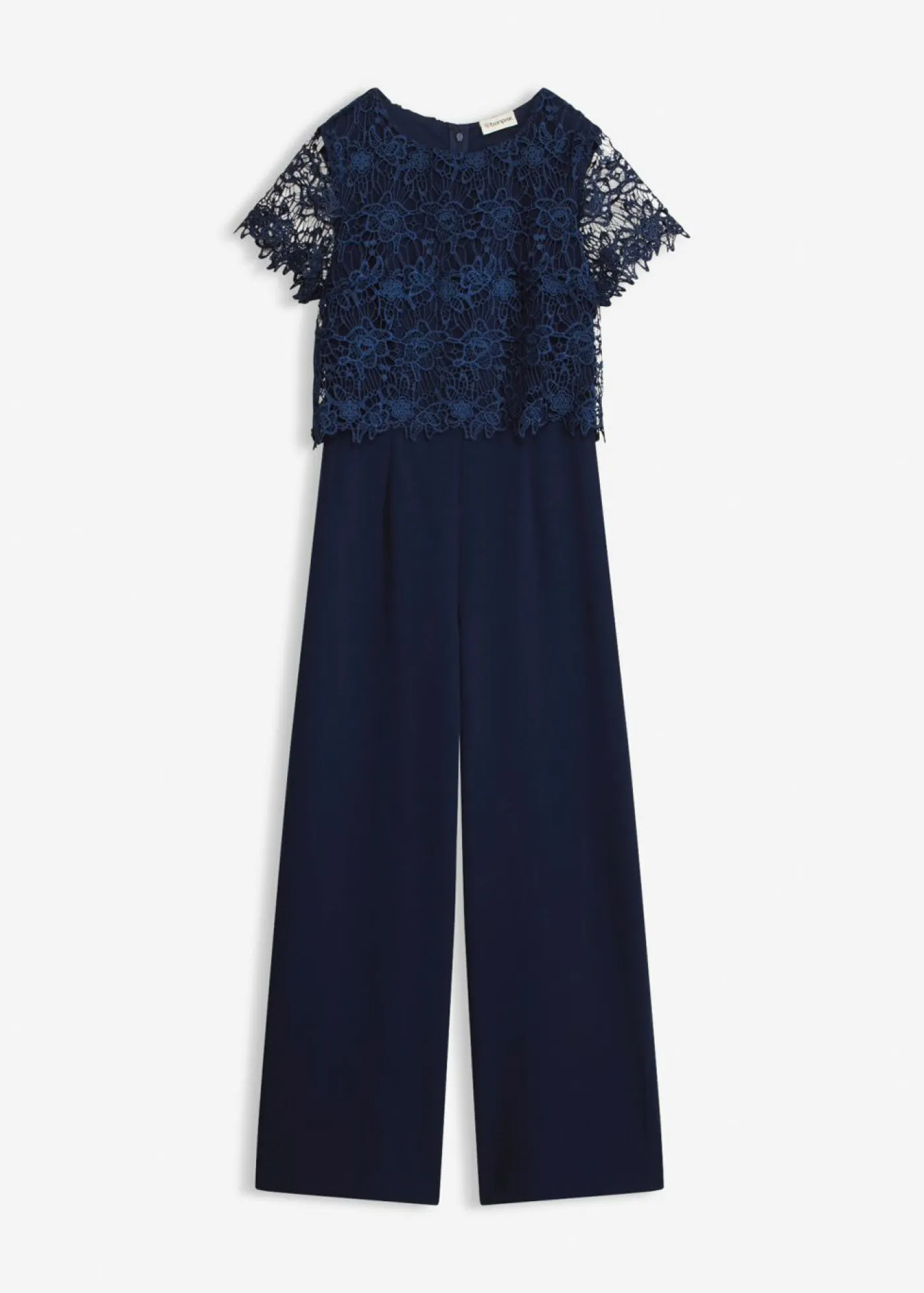 bonprix bonprix Monos|Tallas Pequeñas>Mono de neopreno suave con encaje Azul marino