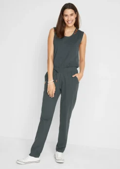 bonprix bonprix Monos>Mono de punto de mezcla de algodón Antracita jaspeado