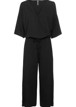 bonprix bonprix Monos>Mono de punto de viscosa fluida Negro