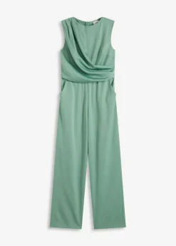 bonprix bonprix Novedades|Ropa Elegante>Mono de satén brillante Verde pastel