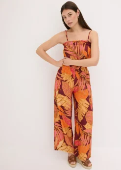 bonprix bonprix Monos>Mono estampado de viscosa fluida marrón