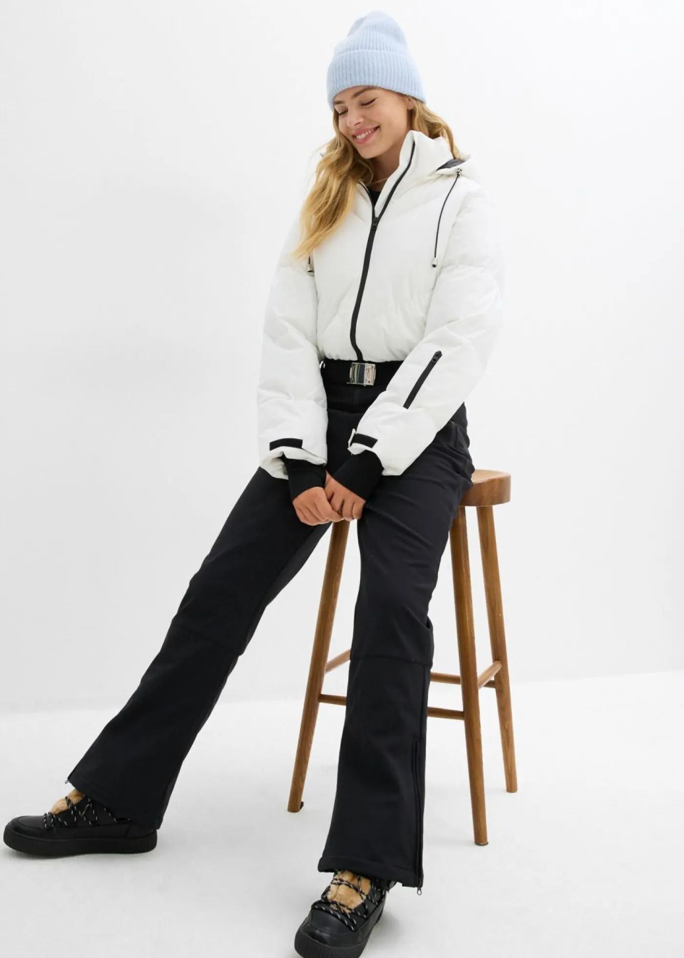 bonprix bonprix Ropa Para El Aire Libre|Monos>Mono funcional guateado e impermeable Blanco-negro