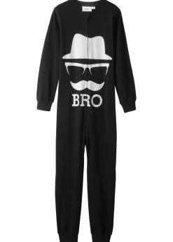 bonprix bonprix Niño·Pijamas|Niña·Pijamas>Mono para dormir con suave algodón orgánico Negro estampado