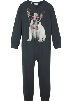 bonprix bonprix Niña·Pijamas>Mono para dormir de algodón orgánico puro Negro