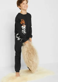 bonprix bonprix Niño·Pijamas>Mono para dormir de algodón suave Negro