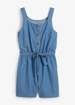 bonprix bonprix Ropa 9 A 16 Años·Vestidos Y Monos>Mono vaquero de algodón fluido Azul piedra