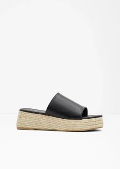Mujer bonprix bonprix Mules de plataforma con aspecto de rafia