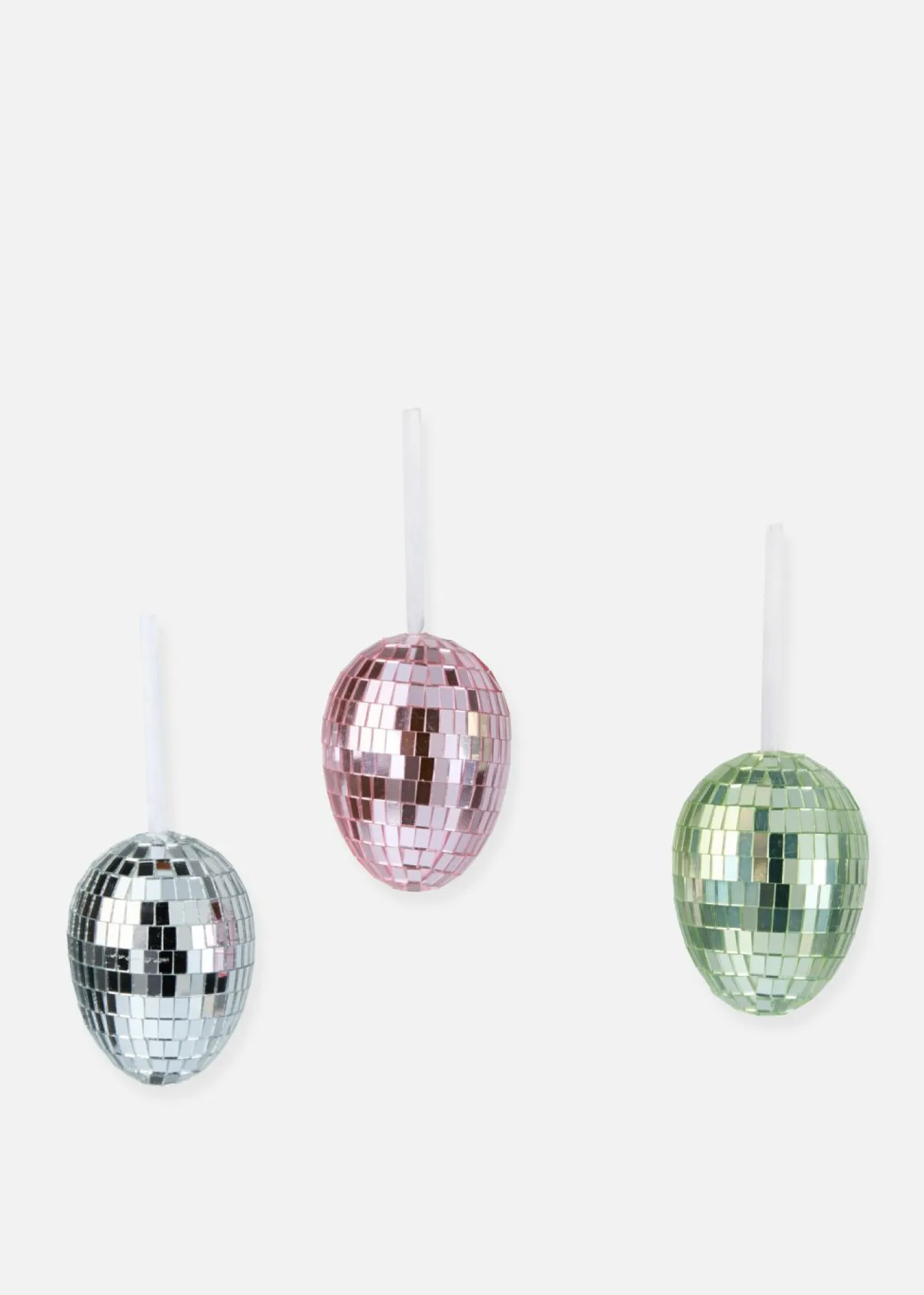 bonprix bonprix Muebles De Sala De Estar·Decoración|Primavera>Objeto decorativo Huevos brillantes (3 unidades) Rosa-verde-plata