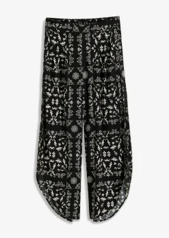 bonprix bonprix Pantalones>Pantalón Negro-blanco lana