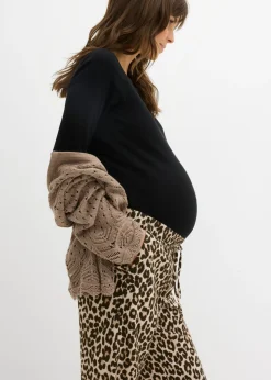 Mujer bonprix bonprix Pantalón 2 en 1 de muselina pura de algodón para durante y después del embarazo