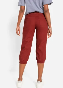 Mujer bonprix bonprix Pantalón 3/4 en mezcla de algodón y lino