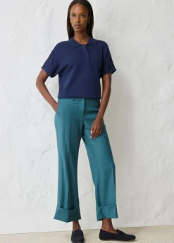 Mujer bonprix bonprix Pantalón acampanado con contenido de lana