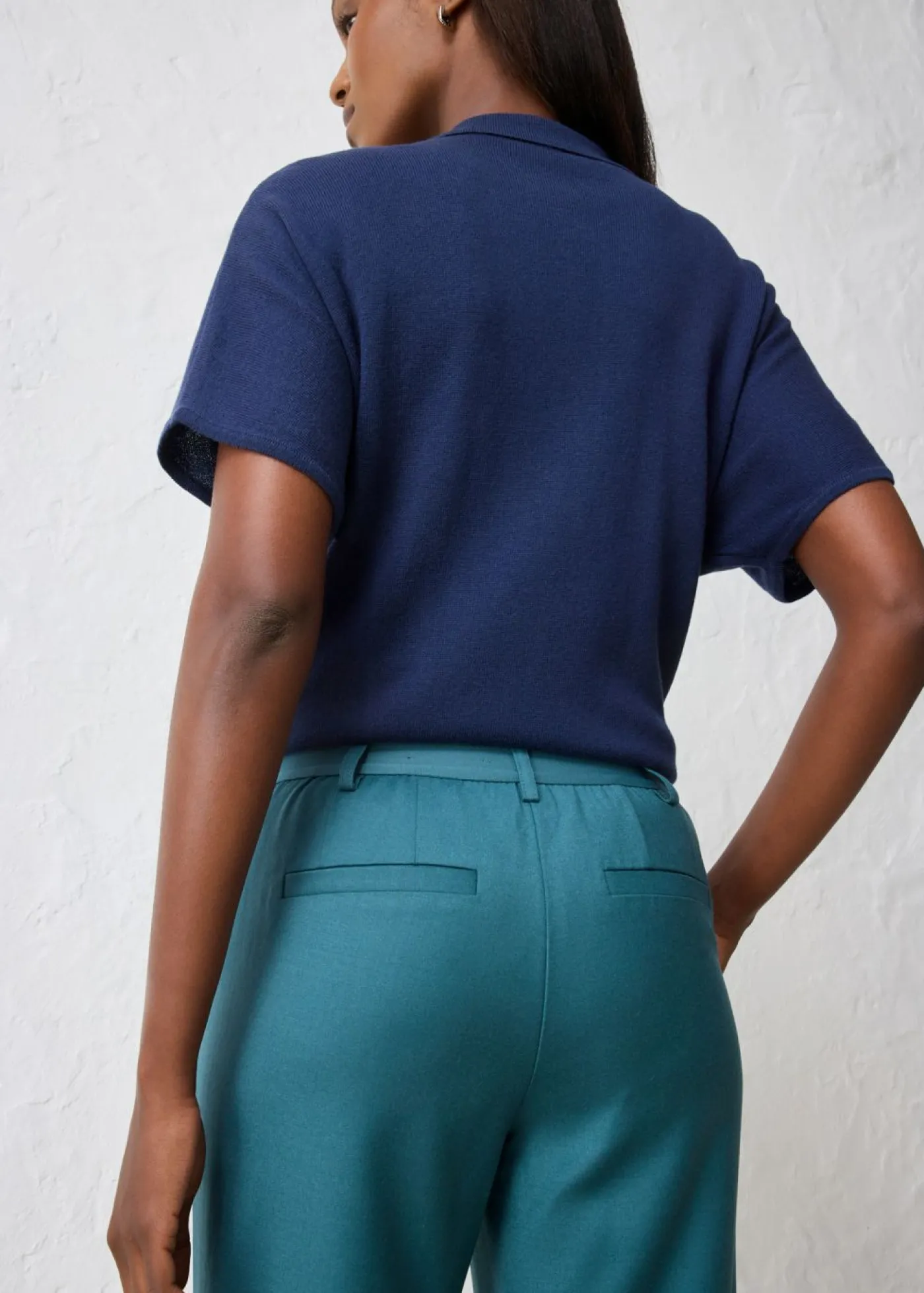 Mujer bonprix bonprix Pantalón acampanado con contenido de lana