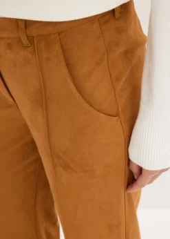 Mujer bonprix bonprix Pantalón acampanado de ante sintético