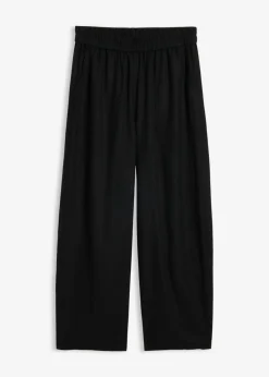 Mujer bonprix bonprix Pantalón acampanado de mezcla de lino ligero