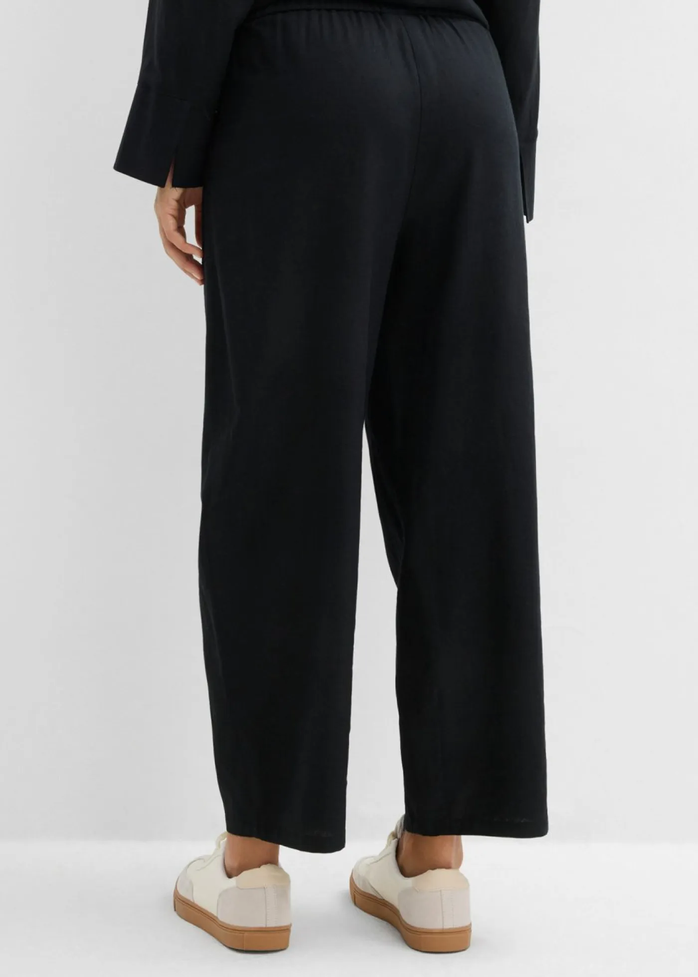 Mujer bonprix bonprix Pantalón acampanado de mezcla de lino ligero