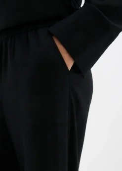 Mujer bonprix bonprix Pantalón acampanado de mezcla de lino ligero