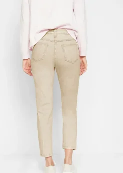 Mujer bonprix bonprix Pantalón acortado de sarga con aspecto desgastado