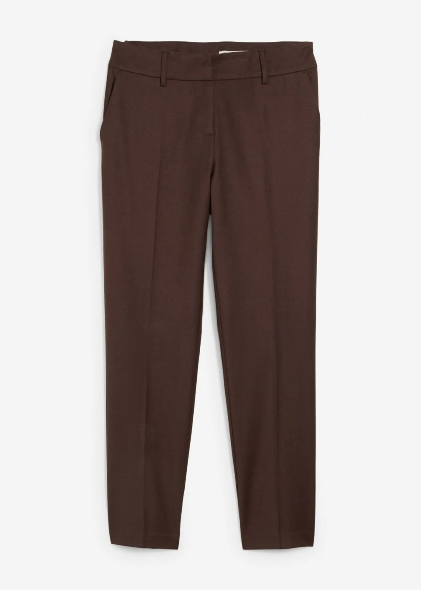 bonprix bonprix Premium|Pantalones>Pantalón ajustado con lana Marrón oscuro