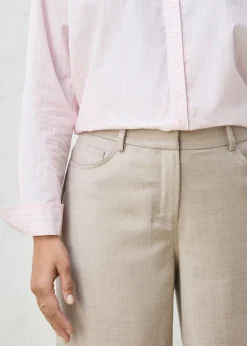 Mujer bonprix bonprix Pantalón ancho de 5 bolsillos con lana