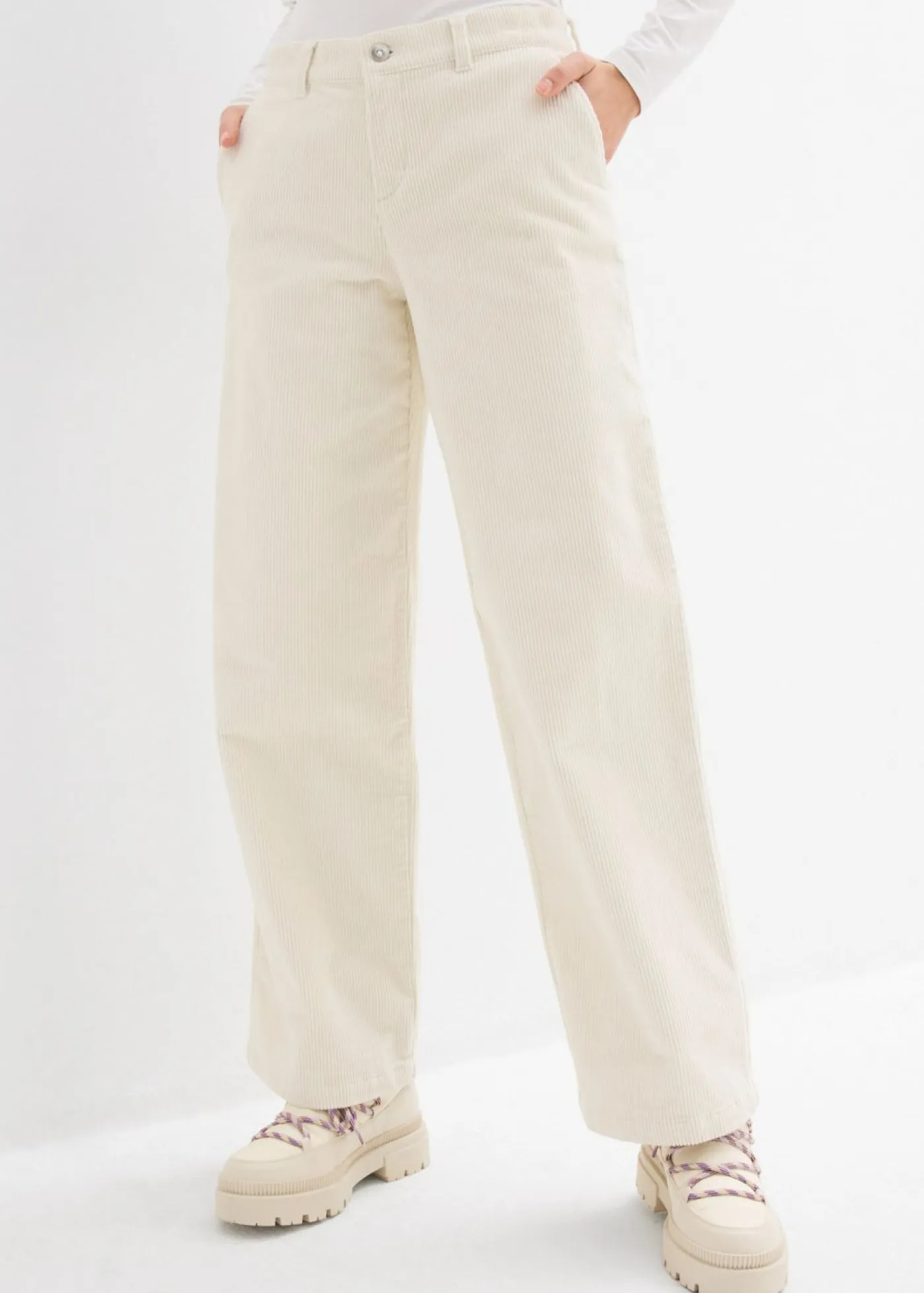 Mujer bonprix bonprix Pantalón ancho de pana