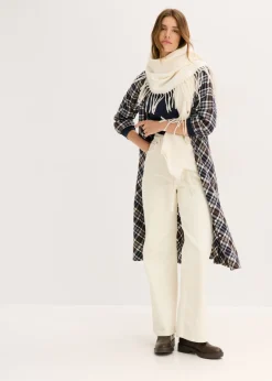 Mujer bonprix bonprix Pantalón ancho de pana con cinturón