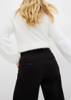 Mujer bonprix bonprix Pantalón ancho de pliegues de mezcla de viscosa