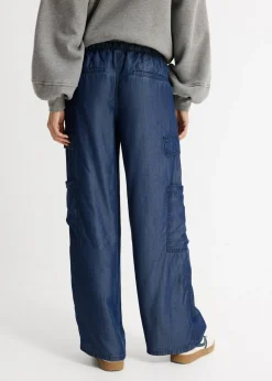 Mujer bonprix bonprix Pantalón ancho sin cierre de lyocell fluido