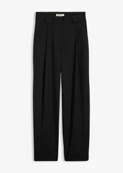 bonprix bonprix Esenciales|Pantalones>Pantalón barrel con cintura alta Negro