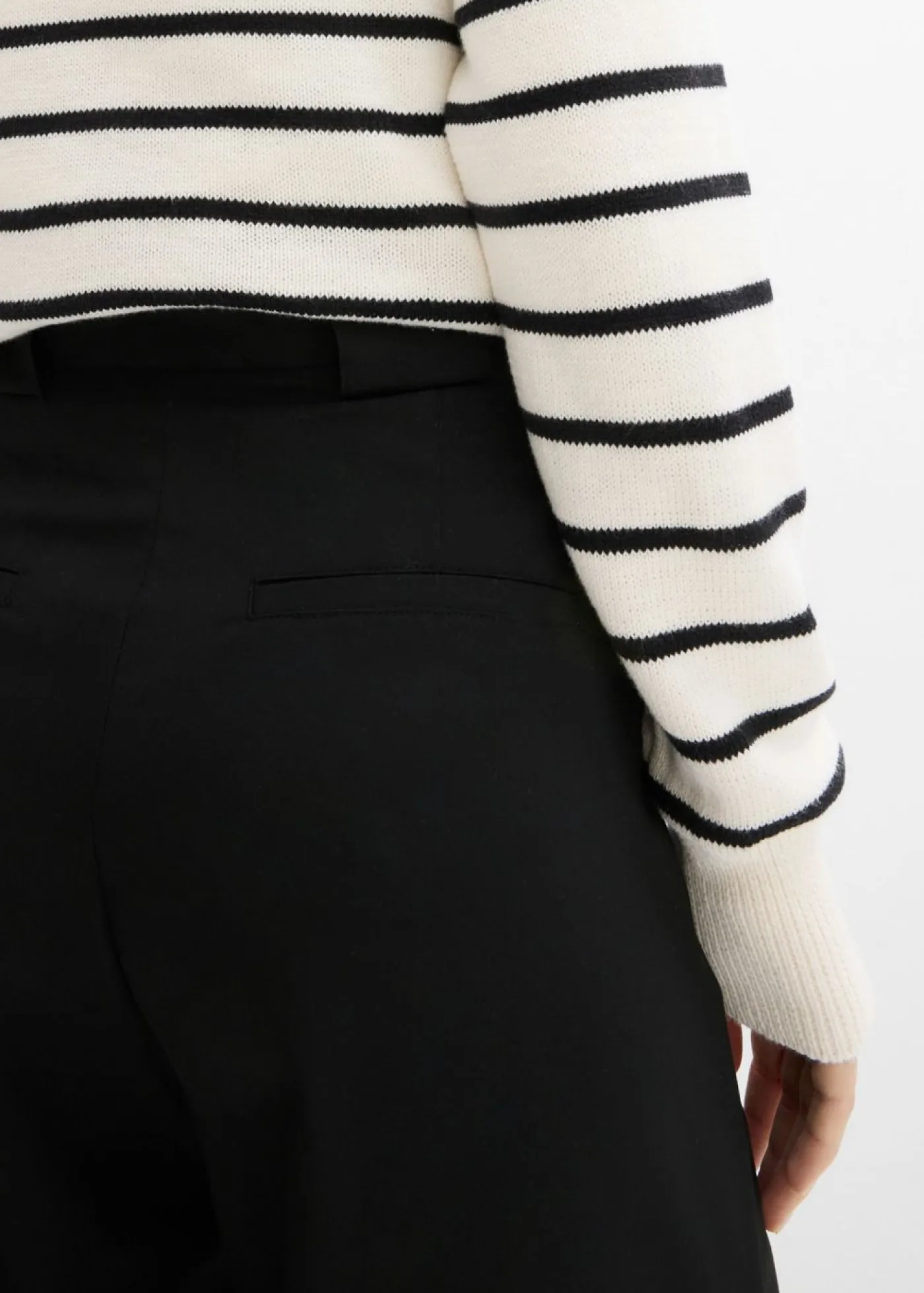 bonprix bonprix Esenciales|Pantalones>Pantalón barrel con cintura alta Negro