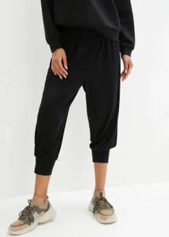 bonprix bonprix Homewear|Ropa Deportiva>Pantalón bombacho con largo capri Negro