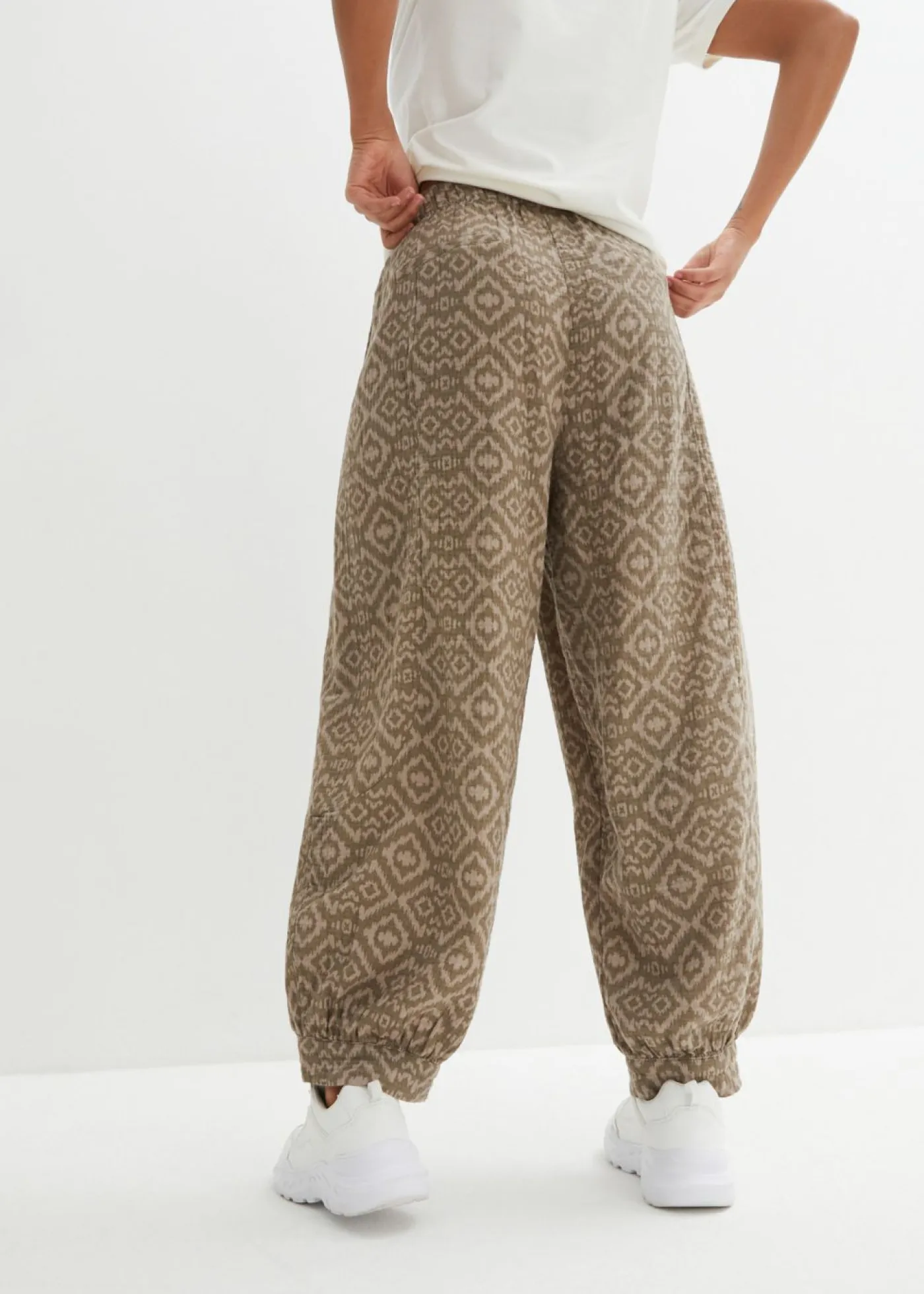 Mujer bonprix bonprix Pantalón bombacho de algodón puro