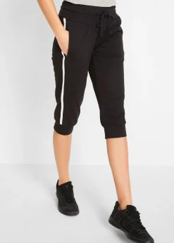 bonprix bonprix Ropa Deportiva|Pantalones>Pantalón bombacho elástico y deportivo de largo 3/4 Negro