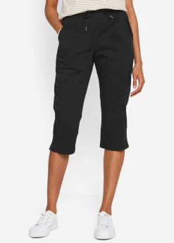 Mujer bonprix bonprix Pantalón capri con cordón