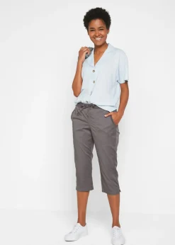 Mujer bonprix bonprix Pantalón capri con cordón
